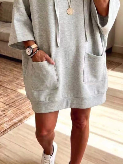 Full Size Drawstring Hoodie Plus Size