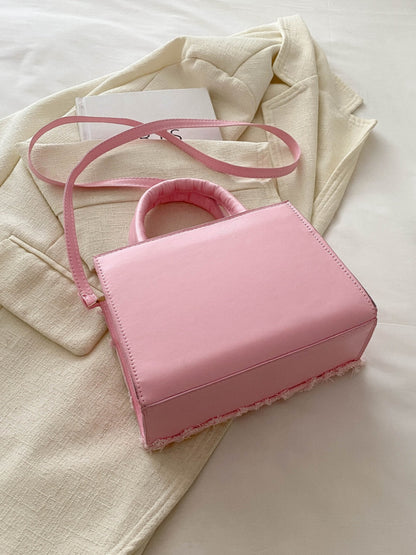 Raw Hem Denim Handbag