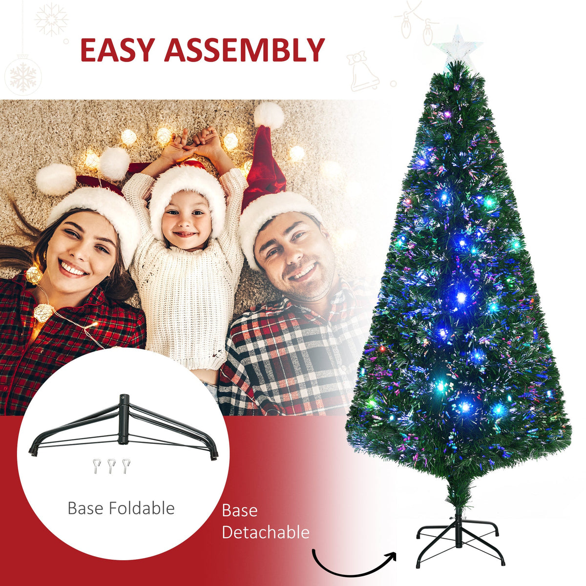 Fiber optic Christmas tree, view 4
