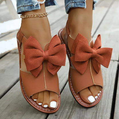 Open Toe Bow Sandals