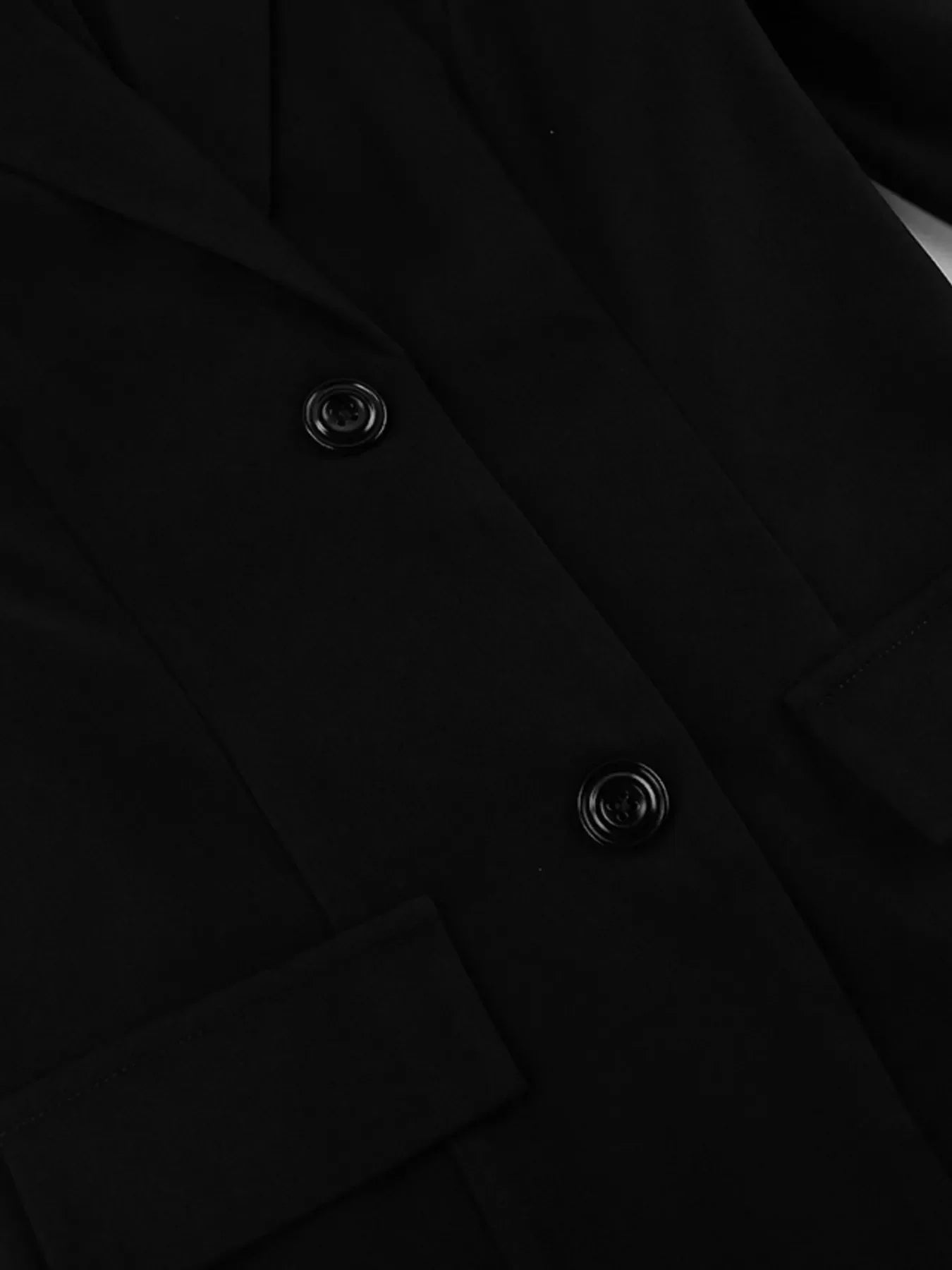 Lace Hem Lapel Collar Blazer