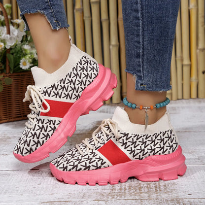 Platform Sneakers Round Toe