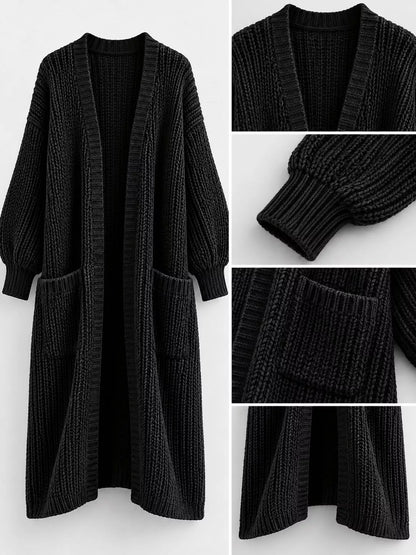 Plus size chunky knit cardigan, view 23