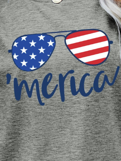 US Flag Graphic Tee