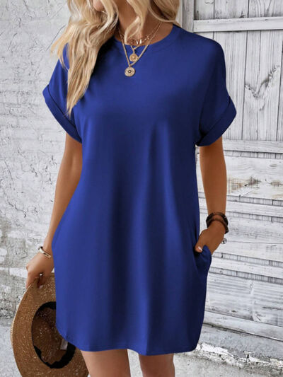 Short Sleeve Mini Tee Dress
