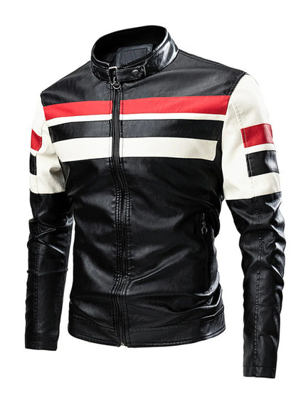 Men's Plus Size Contrast Zip Up Jacket