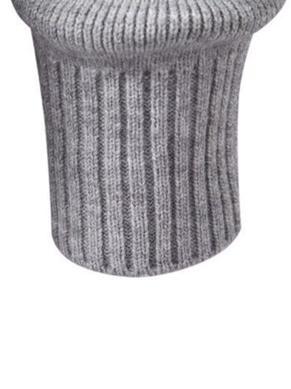 Men's Plus Size Quarter-Zip Ribbed Knit Sweater