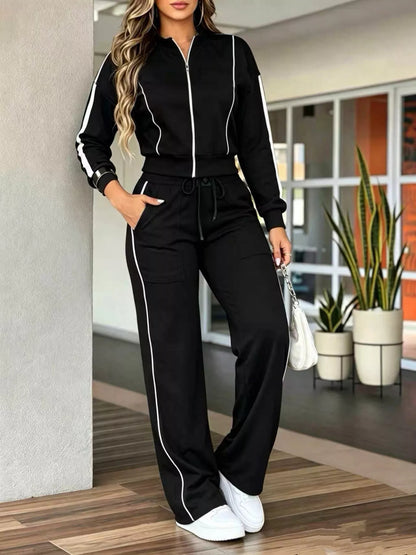 Contrast zip-up set, view 4