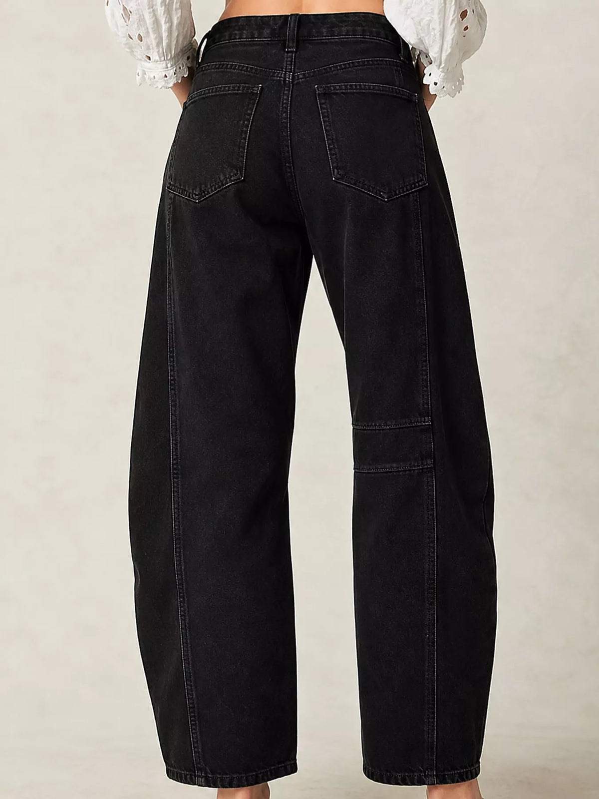 High-waist barrel-leg jeans, view 11