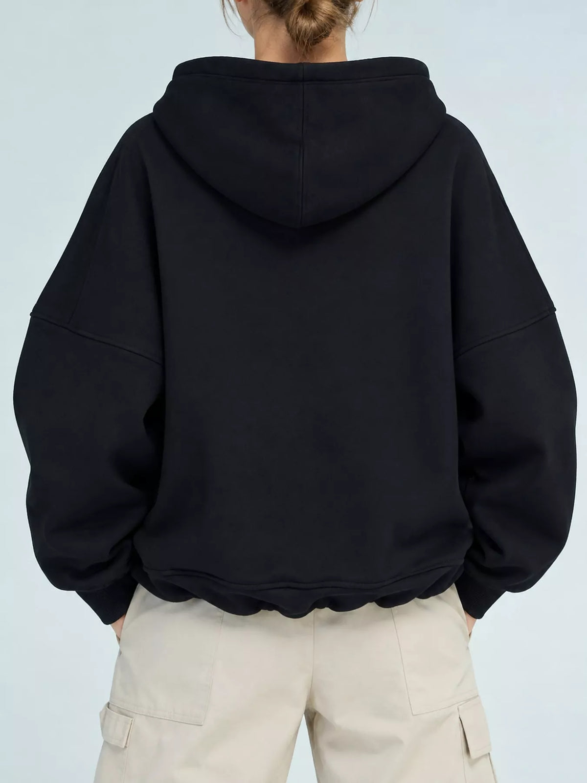 Plus size kangaroo pocket hoodie, view 43