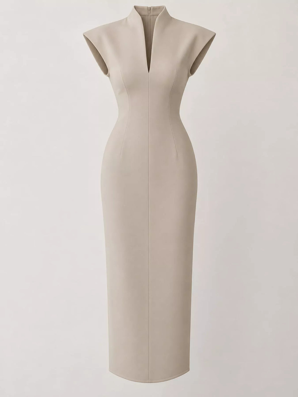 Sleeveless bodycon dress with slit, view 13