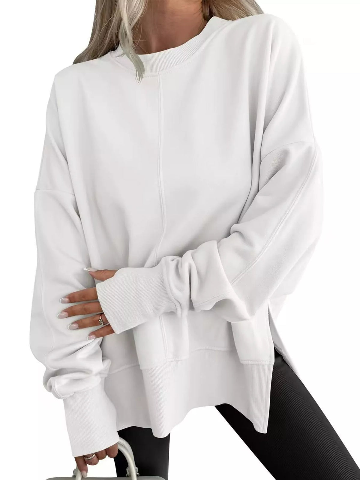Oversized crew neck sweatshirt, view 26