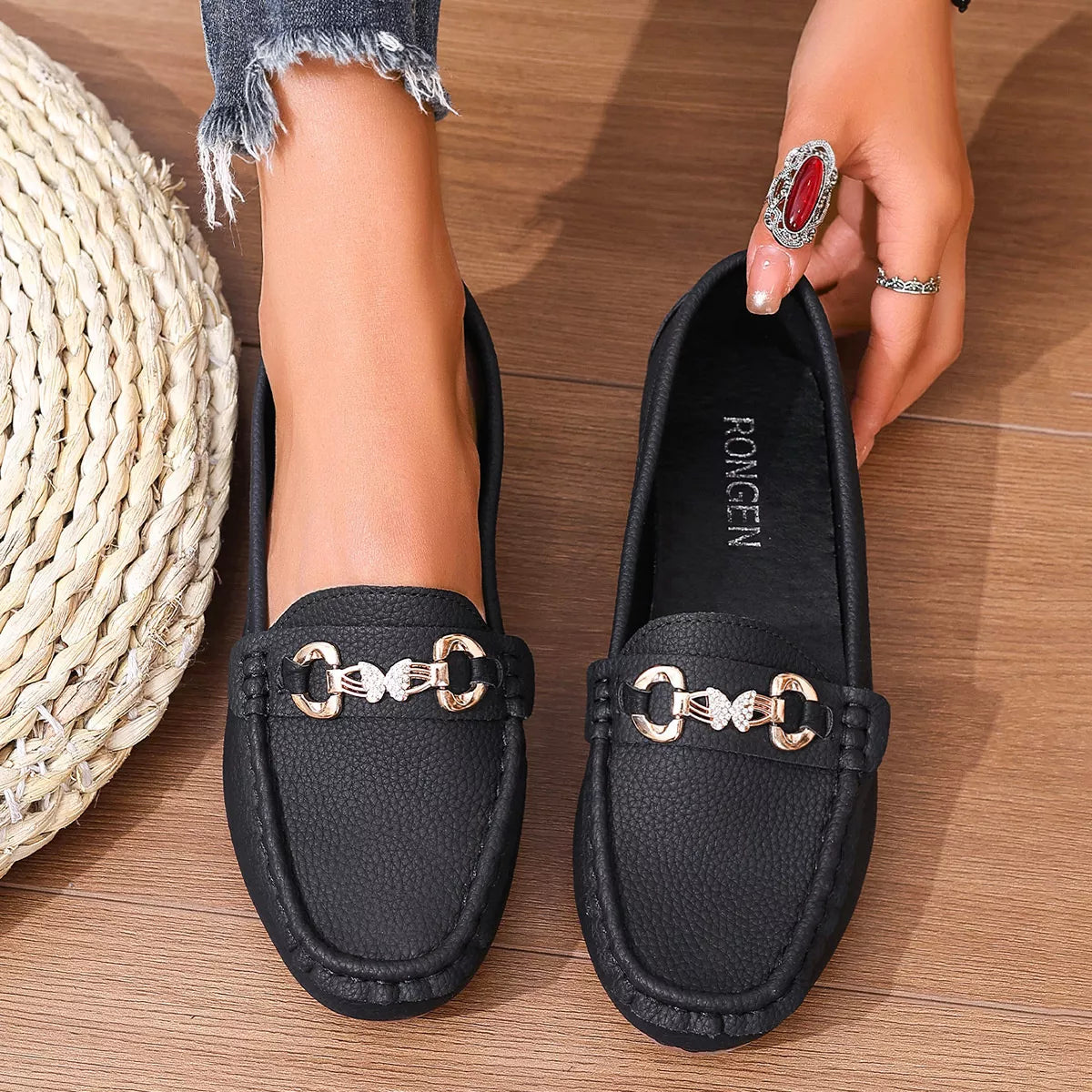 Round Toe Slip-Ons
