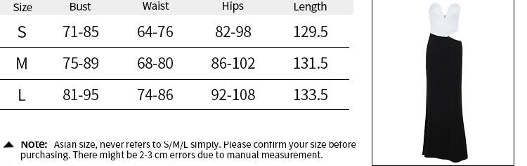 Color blocking waist tied long dress