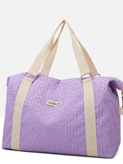 Oxford cloth weekender bag in lavender