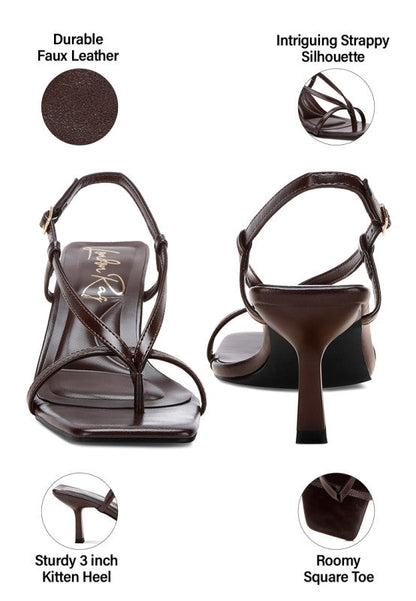 Slingback thong stiletto sandals, view 15
