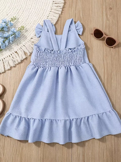 Children's Bowknot Sleeveless Dress