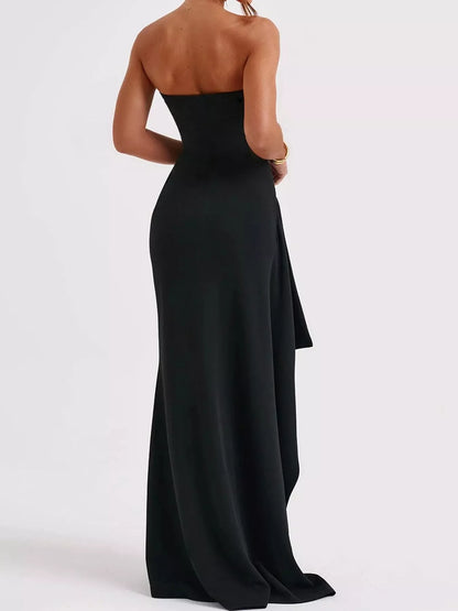 Strapless high-slit bodycon dress, view 14