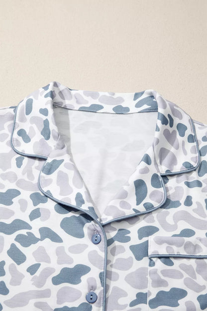 Camouflage Print Pajama Set