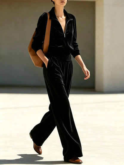 Quarter-zip pants set, view 8