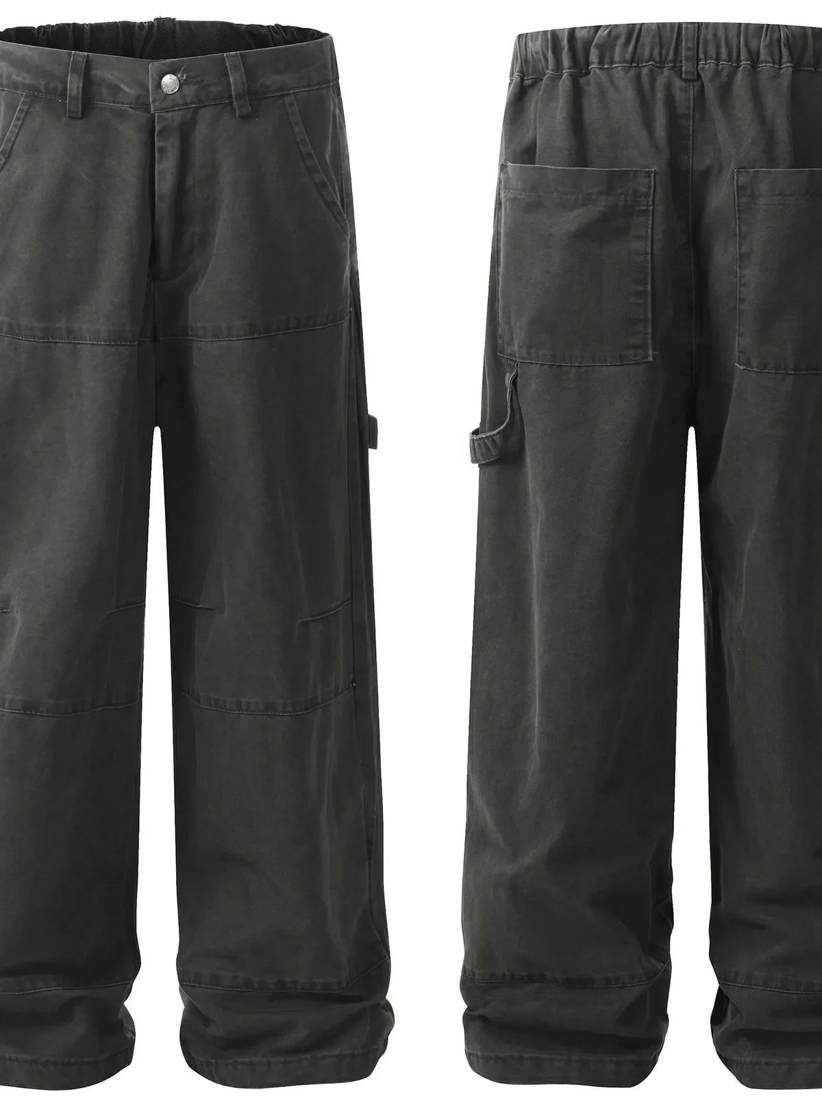 Men's Washed Wide Leg Jeans