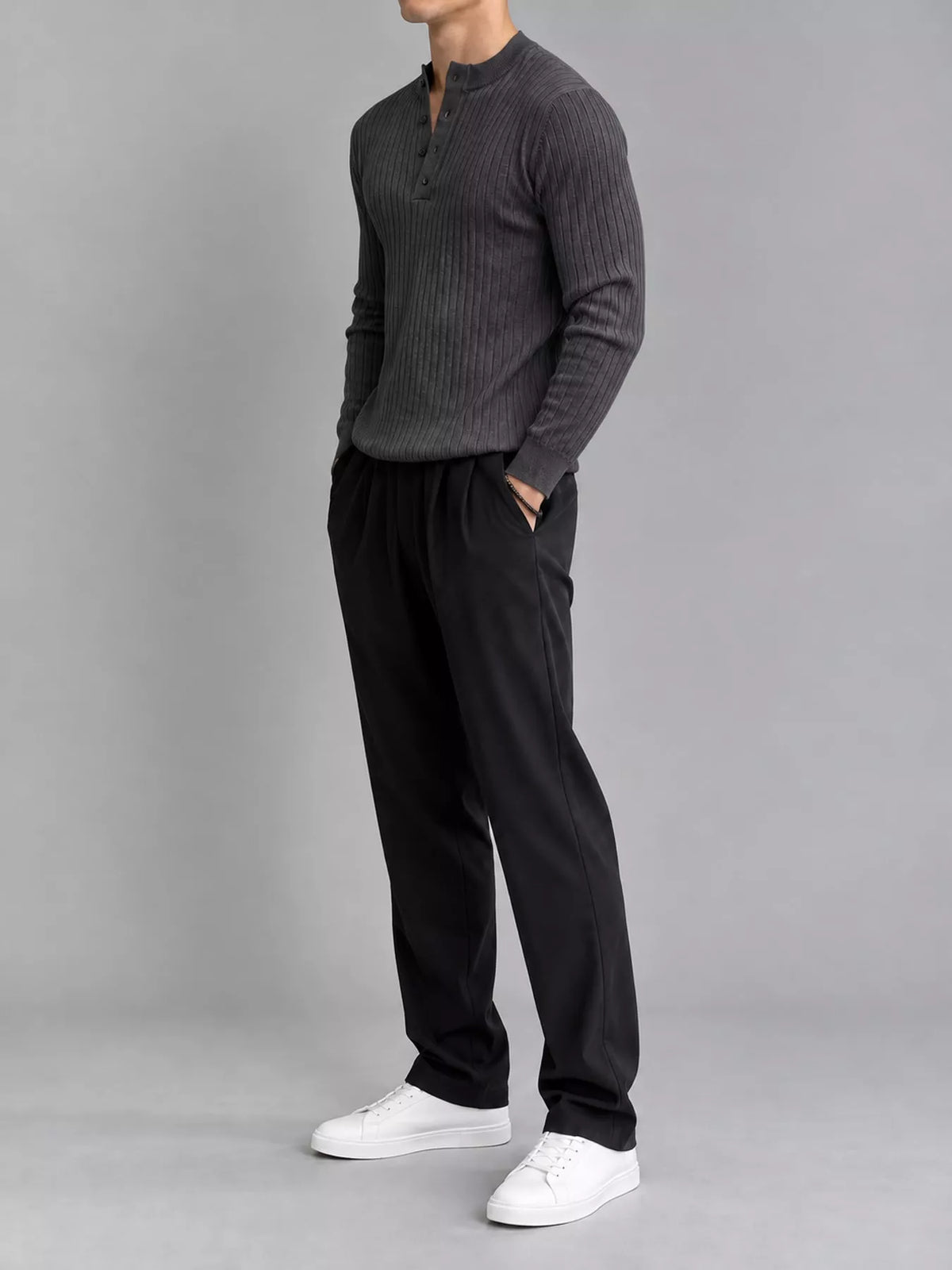 Men's ribbed knit top, view 7