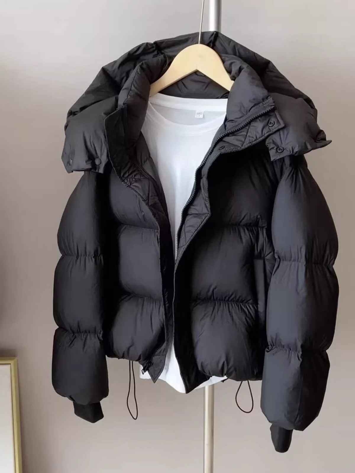 Quilted hooded puffer jacket, view 7