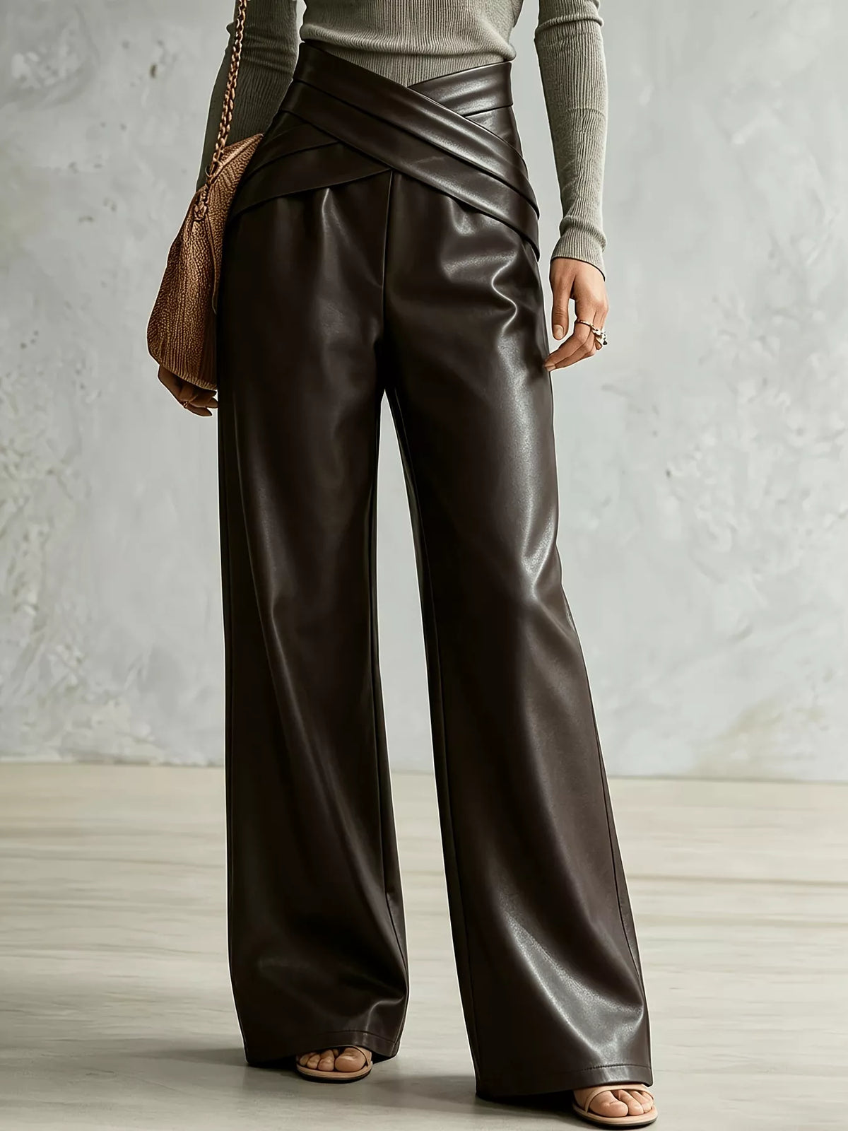 Criss-cross wide-leg pants, view 7