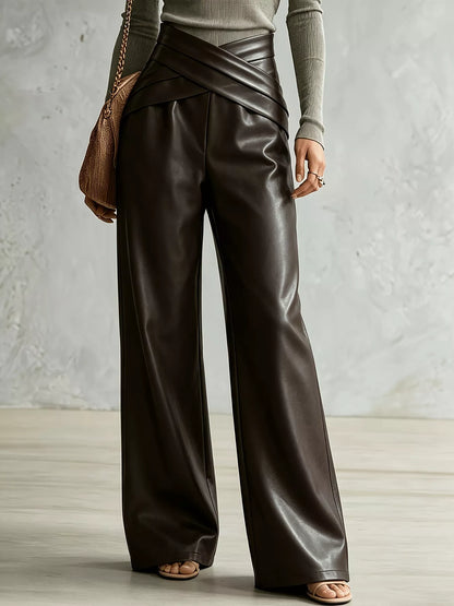 Criss-cross wide-leg pants, view 7