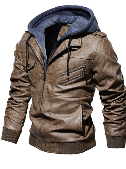 Men's Plus Size Zip Hooded Jacket