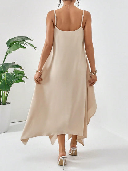 Scoop Neck Midi Cami Dress - MONLANE