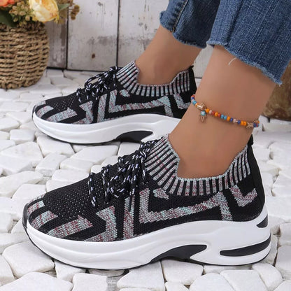 Round Toe Platform Sneakers