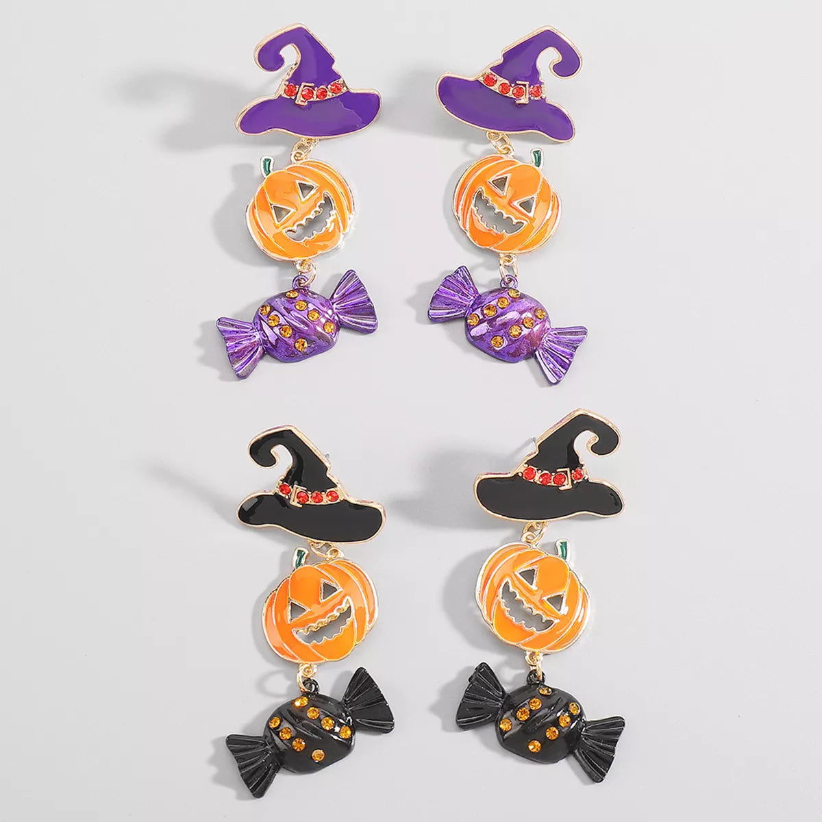 Halloween 18K Gold-Plated Pumpkin Earrings