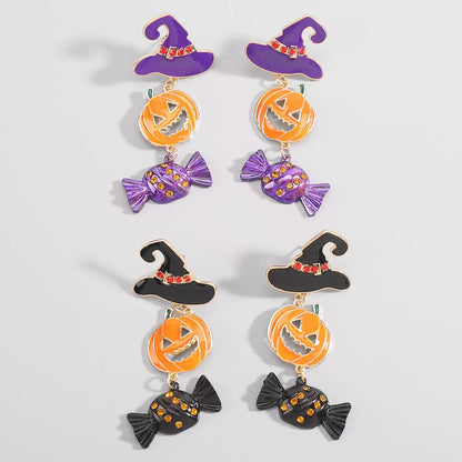 Halloween 18K Gold-Plated Pumpkin Earrings
