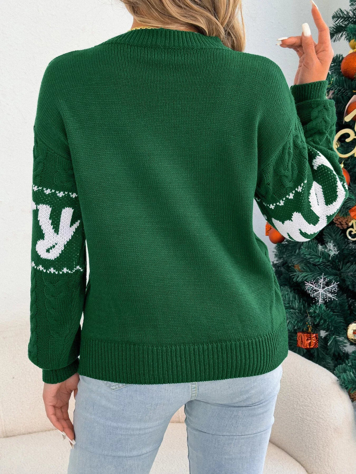 Merry cable knit sweater, view 9