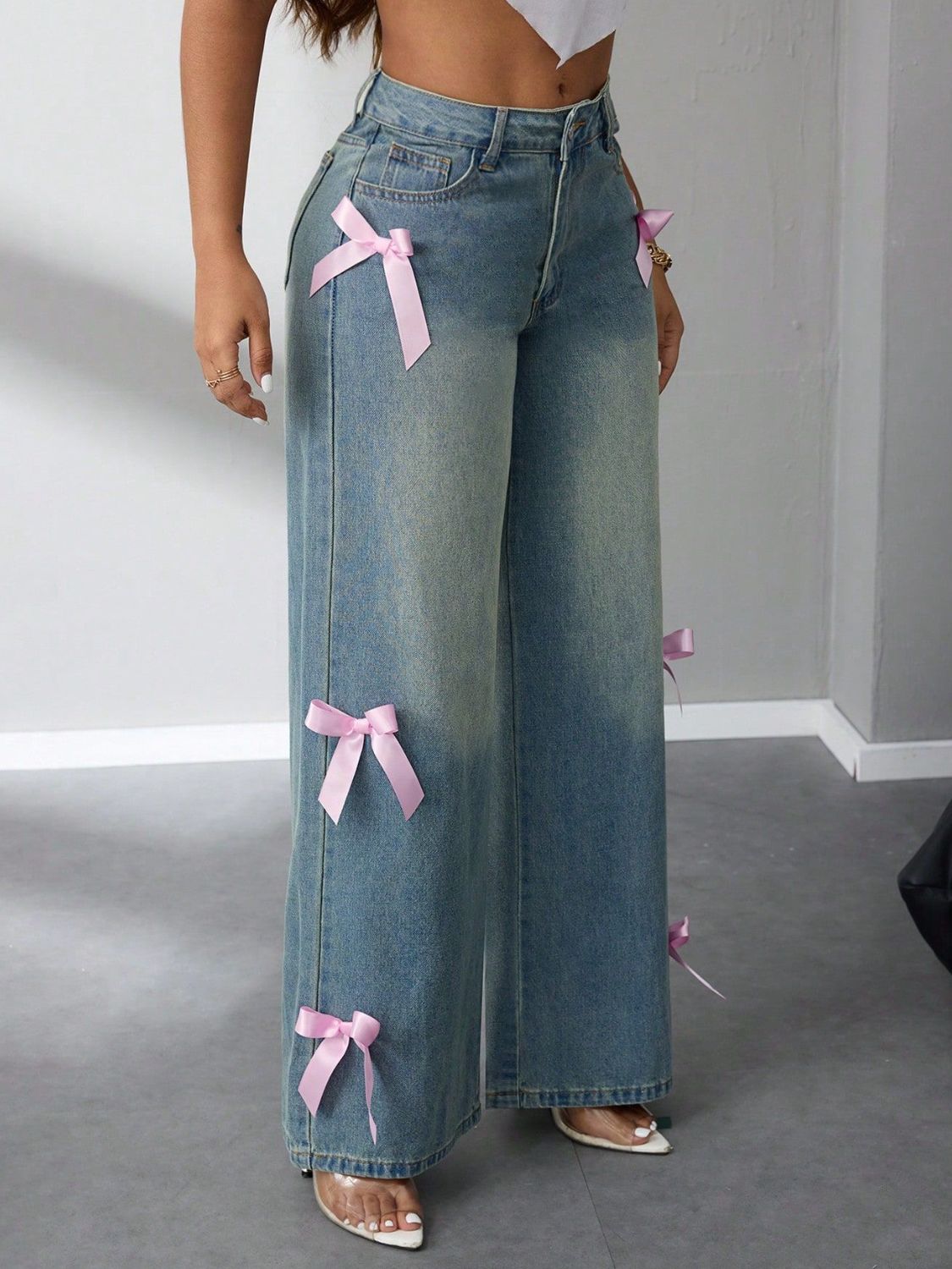 High Rise Wide Leg Jeans