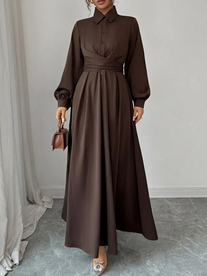 Long Sleeve Maxi Shirt Dress
