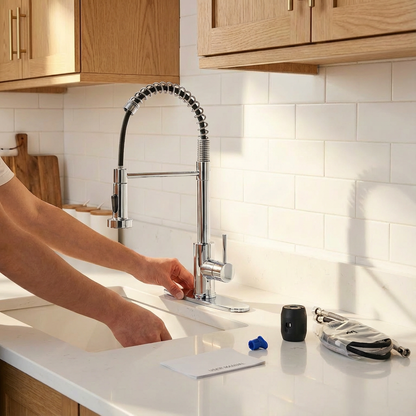 Industrial kitchen faucet, view 6