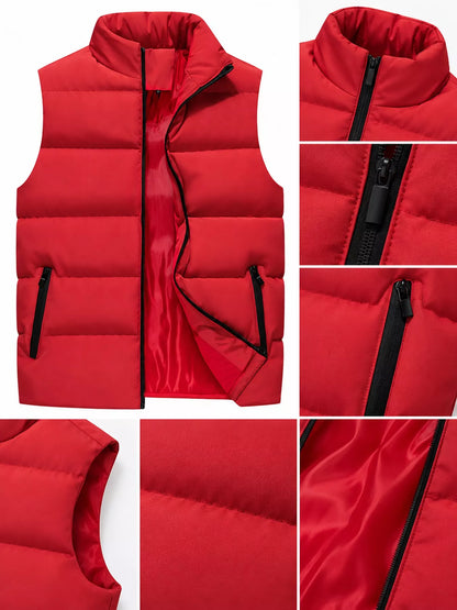 Men's lightweight puffer vest, view 16