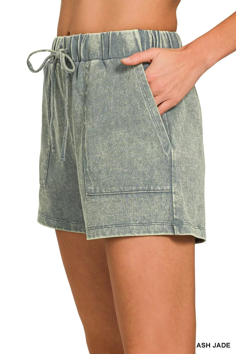 Premium Cotton Washed Sleeveless Top & Shorts Set