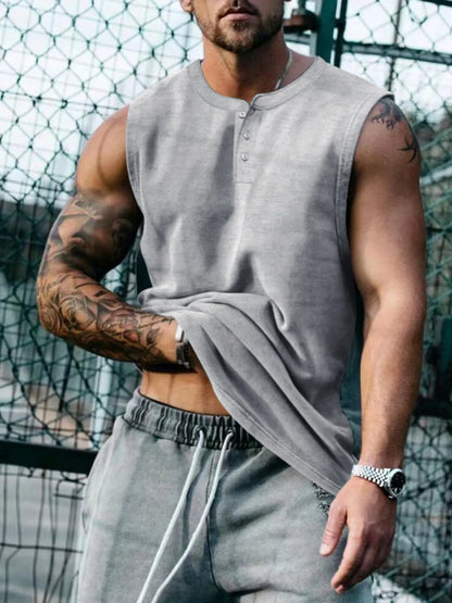 Men's Plus Size Round Neck Tank