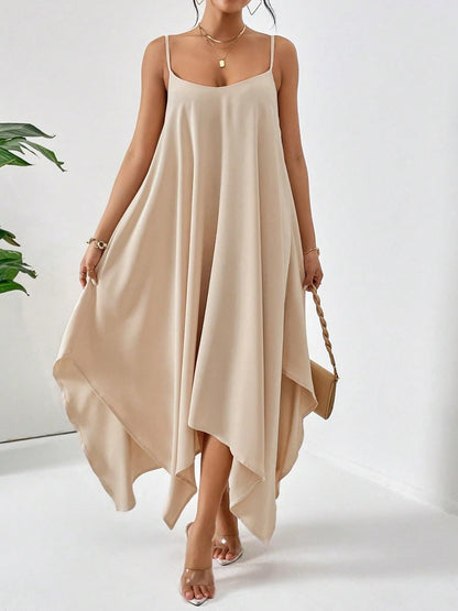 Scoop Neck Midi Cami Dress - MONLANE