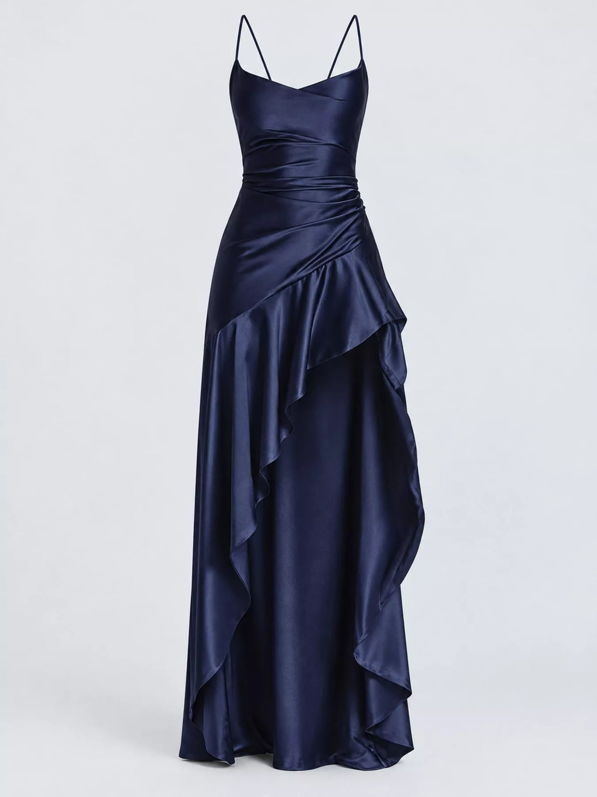 High-low ruffle hem evening dress, view 39