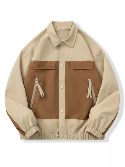 Men's Full Size Snap Down Jacket