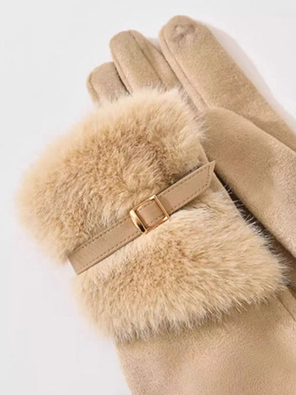 Faux Fur Cuff Gloves