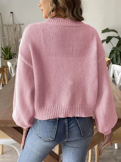 Flower Open Front Cardigan