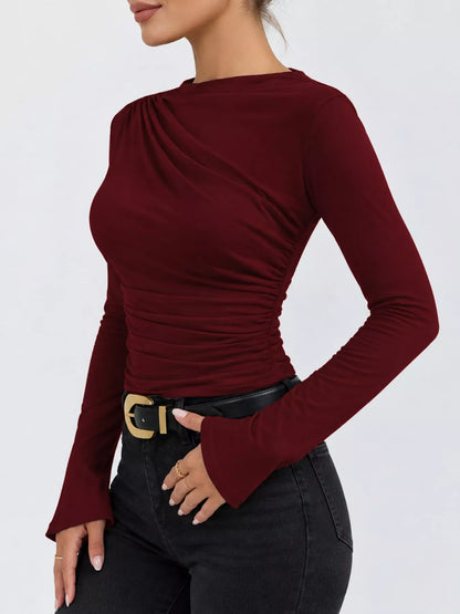 Ruched long sleeve T-shirt, view 27