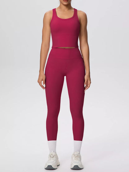Scoop Neck Tank & High-Waisted Leggings Set