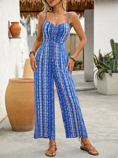 Printed Wide Leg Jumpsuit
