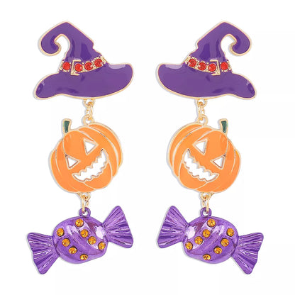 Halloween 18K Gold-Plated Pumpkin Earrings